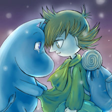 Схема вышивки «Муми-тролль и Снусмумрик»