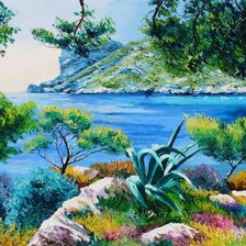 Схема вышивки «красочный морской пейзаж»