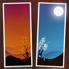 Схема вышивки «времена года»