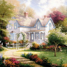 Схема вышивки «УДИВИТЕЛЬНЫЙ МИР ТОМАСА КИНКЕЙДА.»