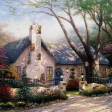 Схема вышивки «УДИВИТЕЛЬНЫЙ МИР ТОМАСА КИНКЕЙДА.»