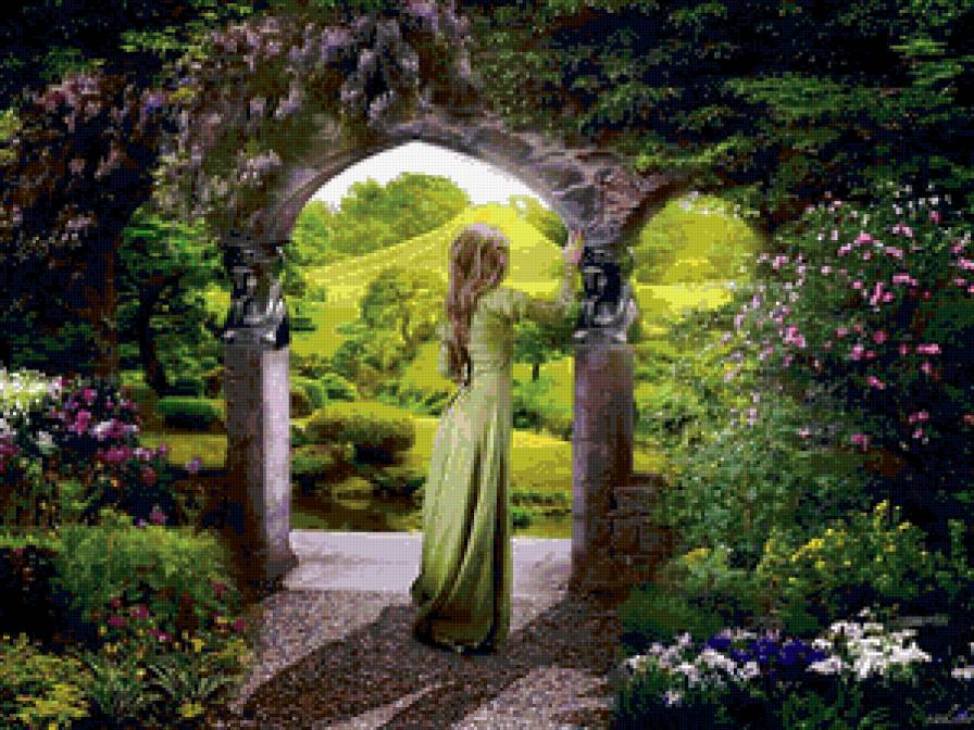 ожидание - картина, фэнтези, ждать, девушка - предпросмотр