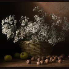 Схема вышивки «натюрморт с орехами»