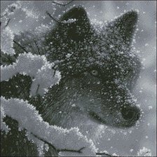 Схема вышивки «волк»