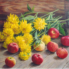 Схема вышивки «деревенский натюрморт»