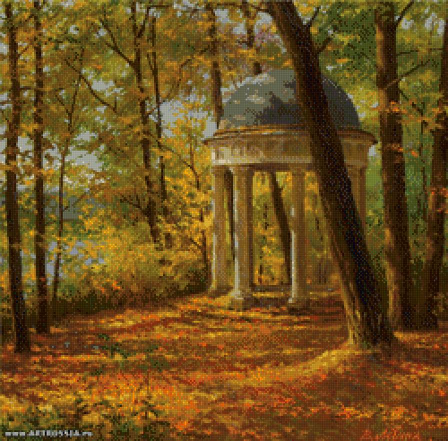 Беседка в лесу - беседка - предпросмотр