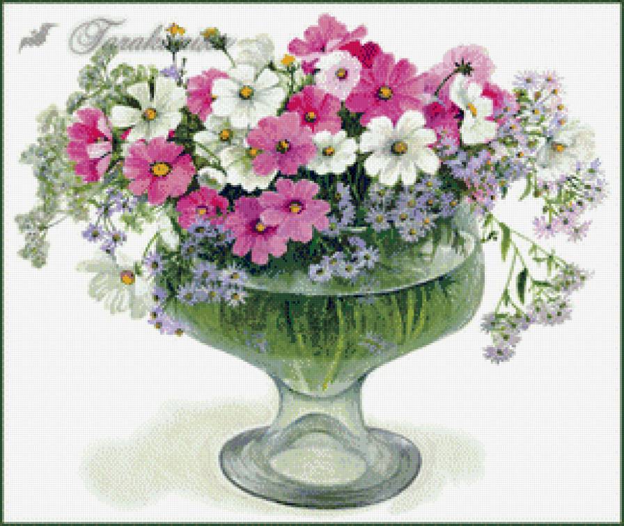 серия "цветы" - цветы.космея - предпросмотр