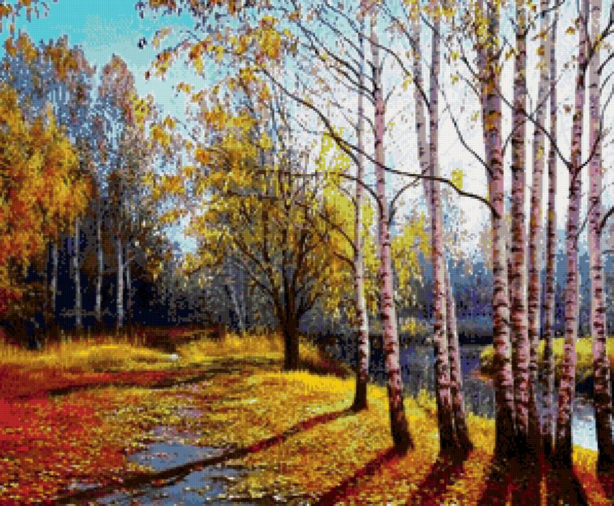 осень - листья, деревья, пейзаж, осень, лес - предпросмотр