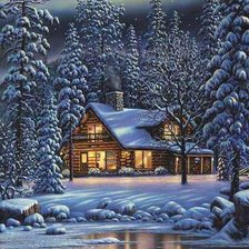 Схема вышивки «Зима»