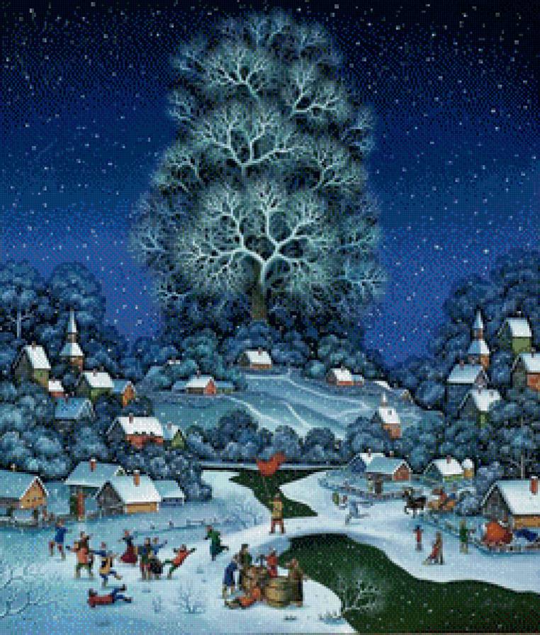 Зимушка - пейзаж, зима, люди - предпросмотр