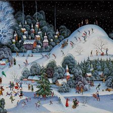 Схема вышивки «Зимнее гулянье»