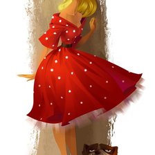 Схема вышивки «дама»