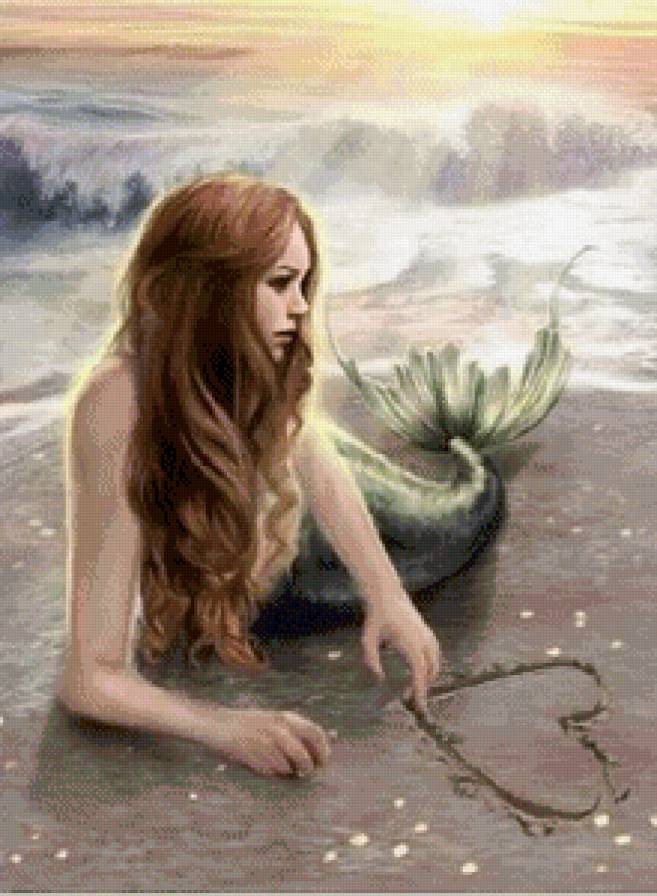 Русалочка - портрет, фэнтези - предпросмотр