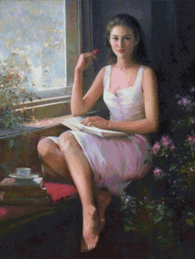 женскте портреты - девушка, портрет - предпросмотр