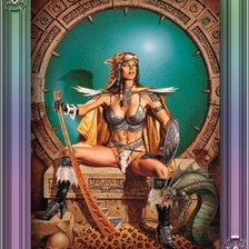 Схема вышивки «девушка воин»