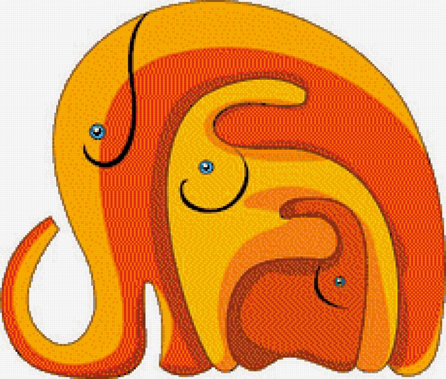 слоники - слоны, саванна, слон, африка - предпросмотр