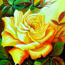 Схема вышивки «желтая красавица»