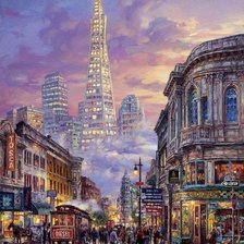 Схема вышивки «городской пейзаж»