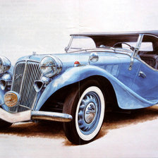 Схема вышивки «ретро авто (гамма)»