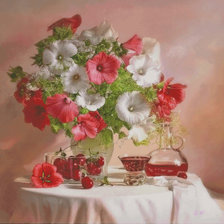 Схема вышивки «мальвы»