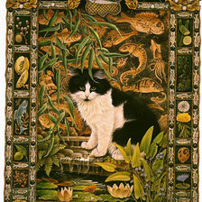 Схема вышивки «кошачий гороскоп»