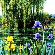 Схема вышивки «ирисы у воды»