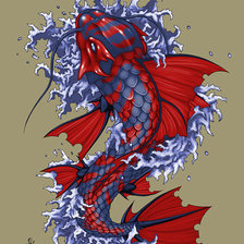 Схема вышивки «карп3»