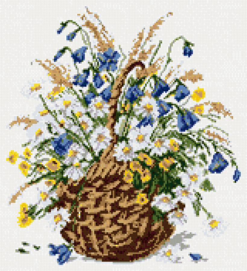 корзина с колокольчиками - предпросмотр