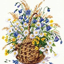 Схема вышивки «корзина с колокольчиками»
