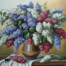 Схема вышивки «Сирень»