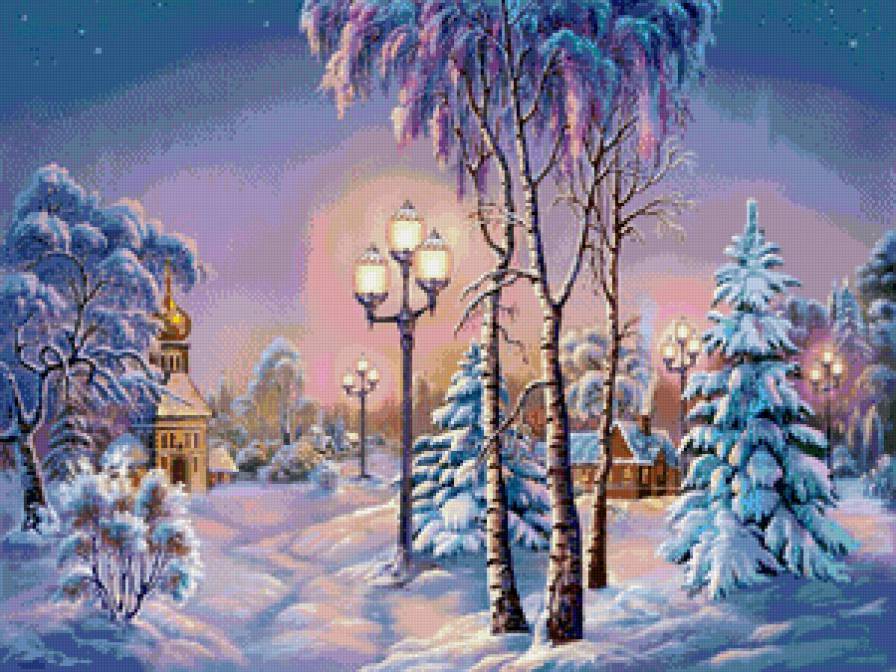 Зимний пейзаж - пейзаж, природа - предпросмотр