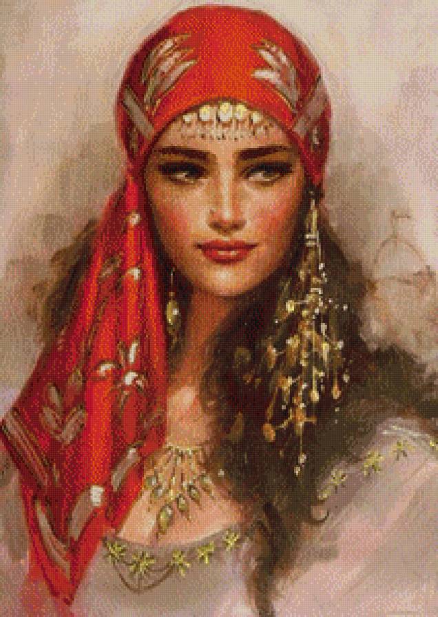 серия ,,женщины" - женщина.цыганка - предпросмотр