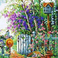 Схема вышивки «тропинка в сад»