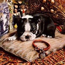 Схема вышивки «песик. хаед»