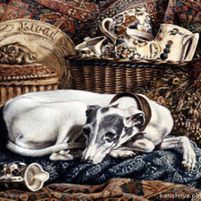 Схема вышивки «собака. хаед.»