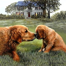 Схема вышивки «Собаки»