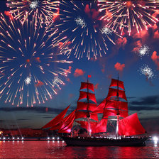 Схема вышивки «Алые паруса»