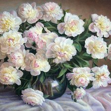 Схема вышивки «пионы»