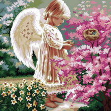 Схема вышивки «маленький ангелочек»