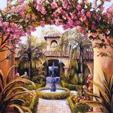 Схема вышивки «уютный дворик»