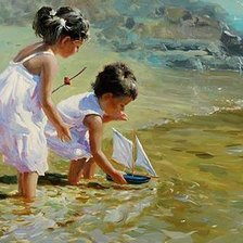 Схема вышивки «кораблик»