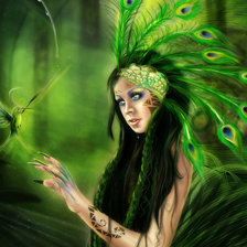 Схема вышивки «девушка»