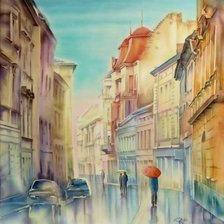 Схема вышивки «Львів. Весняний дощ»