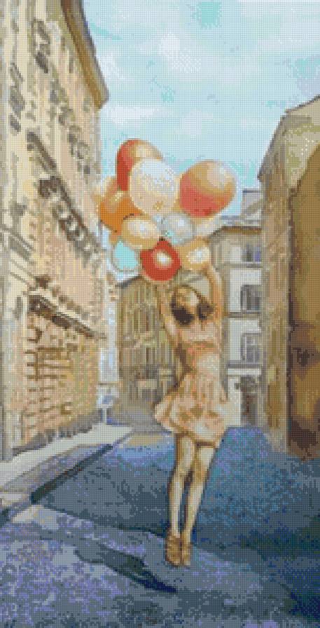 Львів. Літо - за картиною олени королюк, города - предпросмотр