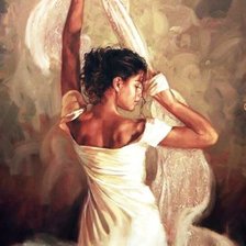 Схема вышивки «Девушка в танце»