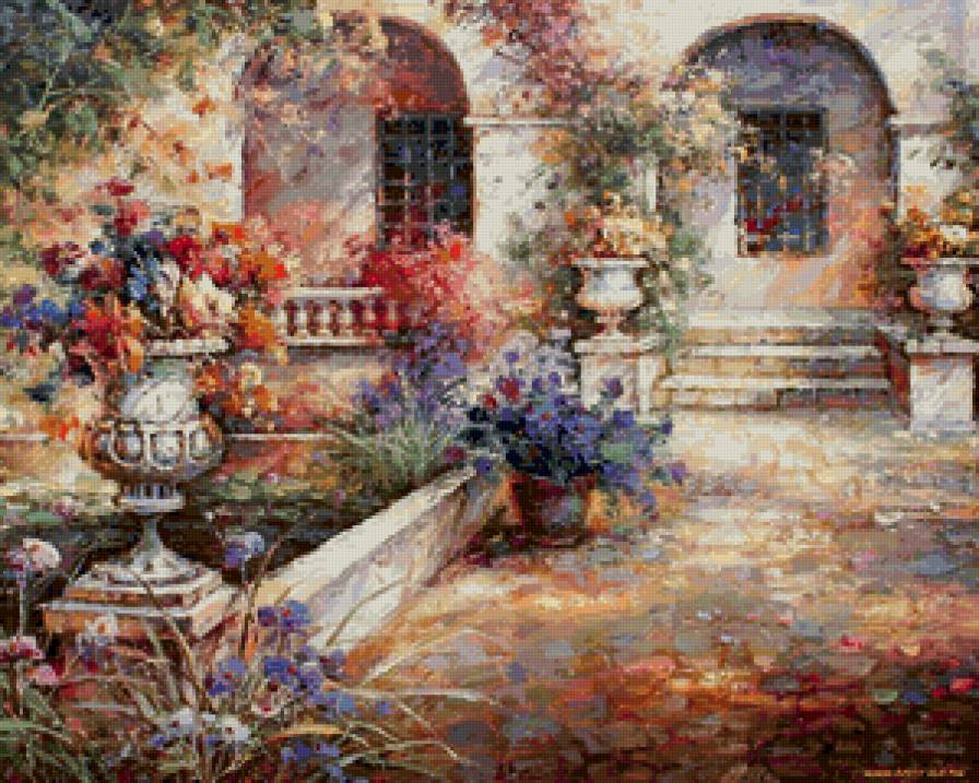 Дворик - пейзаж - предпросмотр