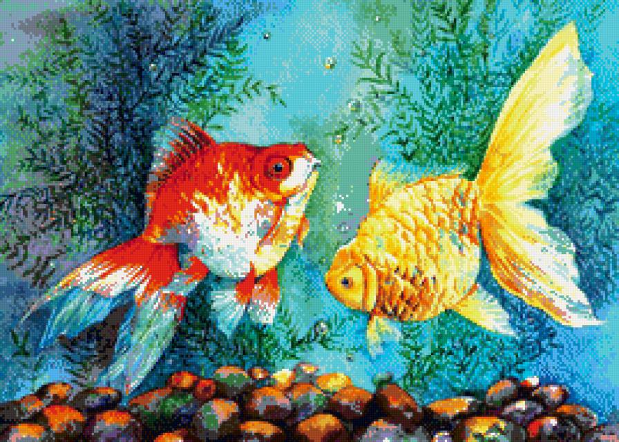 пано рыбки - рыбы, природа, пано - предпросмотр