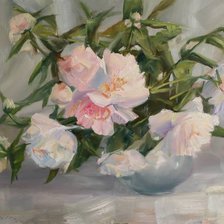 Схема вышивки «нежные пионы»