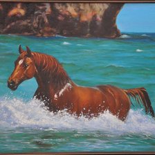 Схема вышивки «купание лошади»