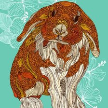 Схема вышивки «заяц»